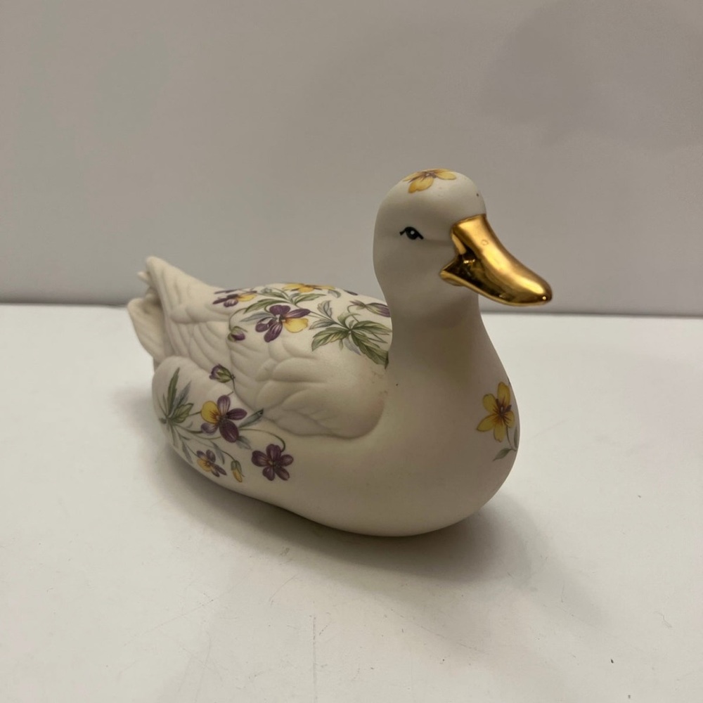 Vintage Hand Painted Porcelain Ducks Home Decor, Signed By Lois